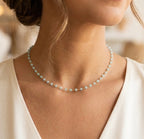 Collar Rosario de Amazonita en Plata de Ley Chapada en Oro · Hecho a Mano