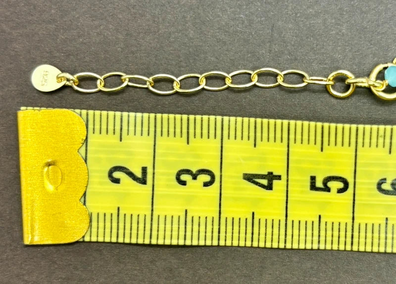 Collar Rosario de Amazonita en Plata de Ley Chapada en Oro · Hecho a Mano