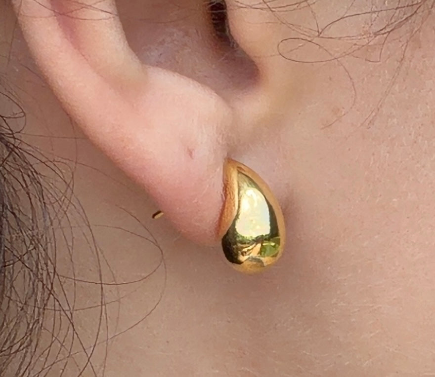 Boucles d'oreilles or liquide