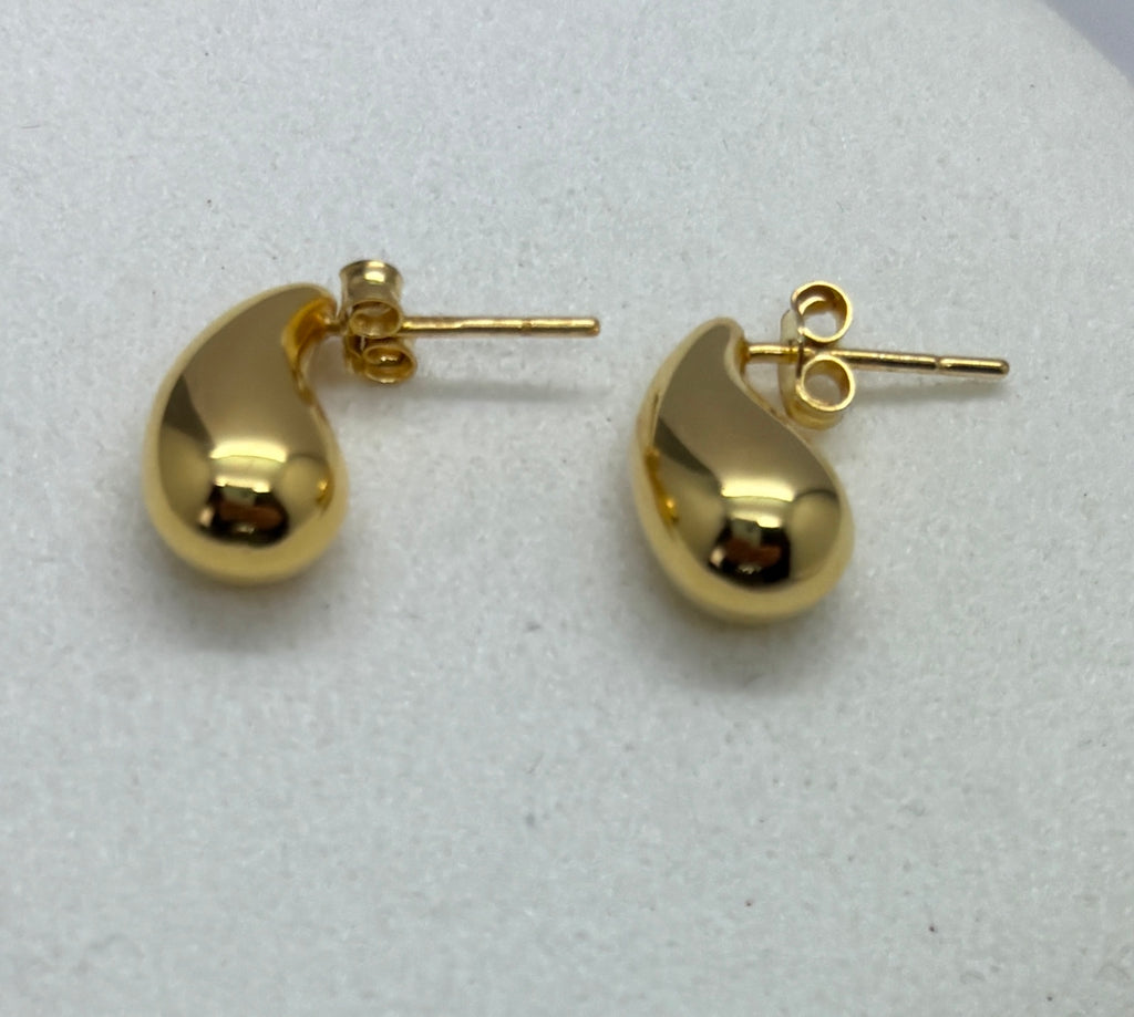Boucles d'oreilles or liquide