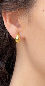 Boucles d'oreilles or liquide